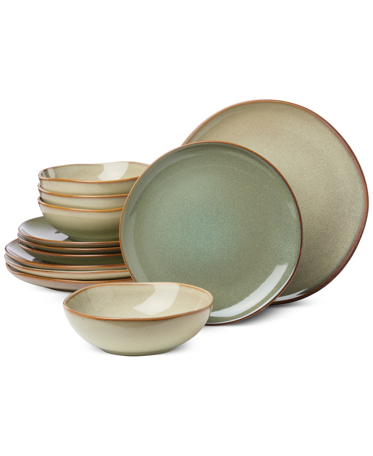 Oneida Organic Shades 12 Pc. Dinnerware Set, Service for 4