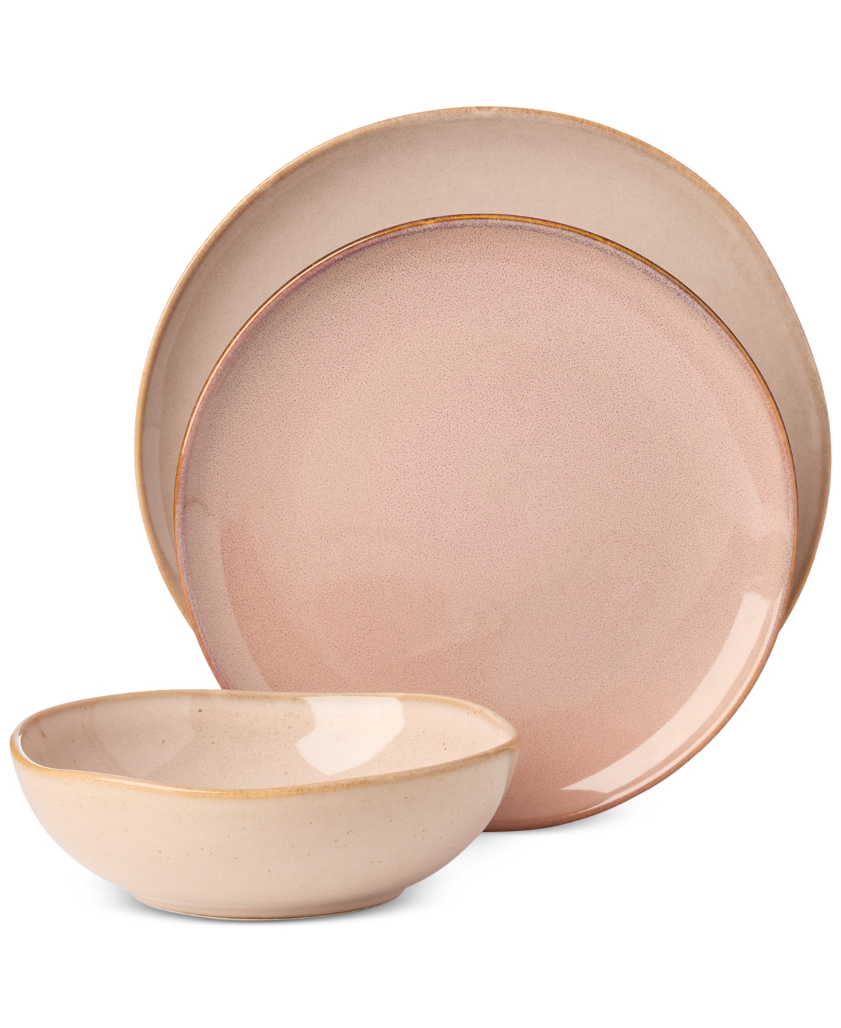 Organic Shades 12 Pc. Dinnerware Set, Service for 4 - Pink