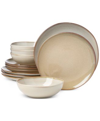 Oneida - Organic Shades 12-Pc. Dinnerware Set, Service for 4