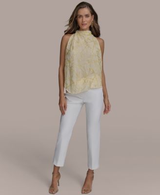 Donna Karan New York Women's Sequin Embellished Sleeveless Halter