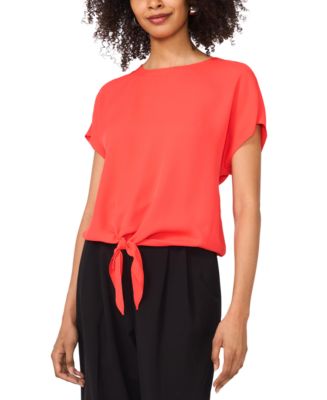 (取寄) ヴィンスカムート レディース ショート スリーブ ティー ウィズ ロールド カフ Vince Camuto women Short Sleeve Tee With Rolled Cuff Lake Breeze 1 Women's Vince Camuto Short Sleeve Tee With Rolled Cuff