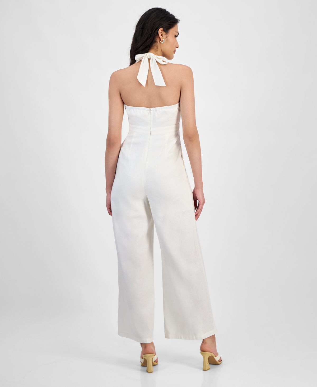 Bar Iii Women's Halter-neck Sleeveless Jumpsuit, Exclusively At Macy's