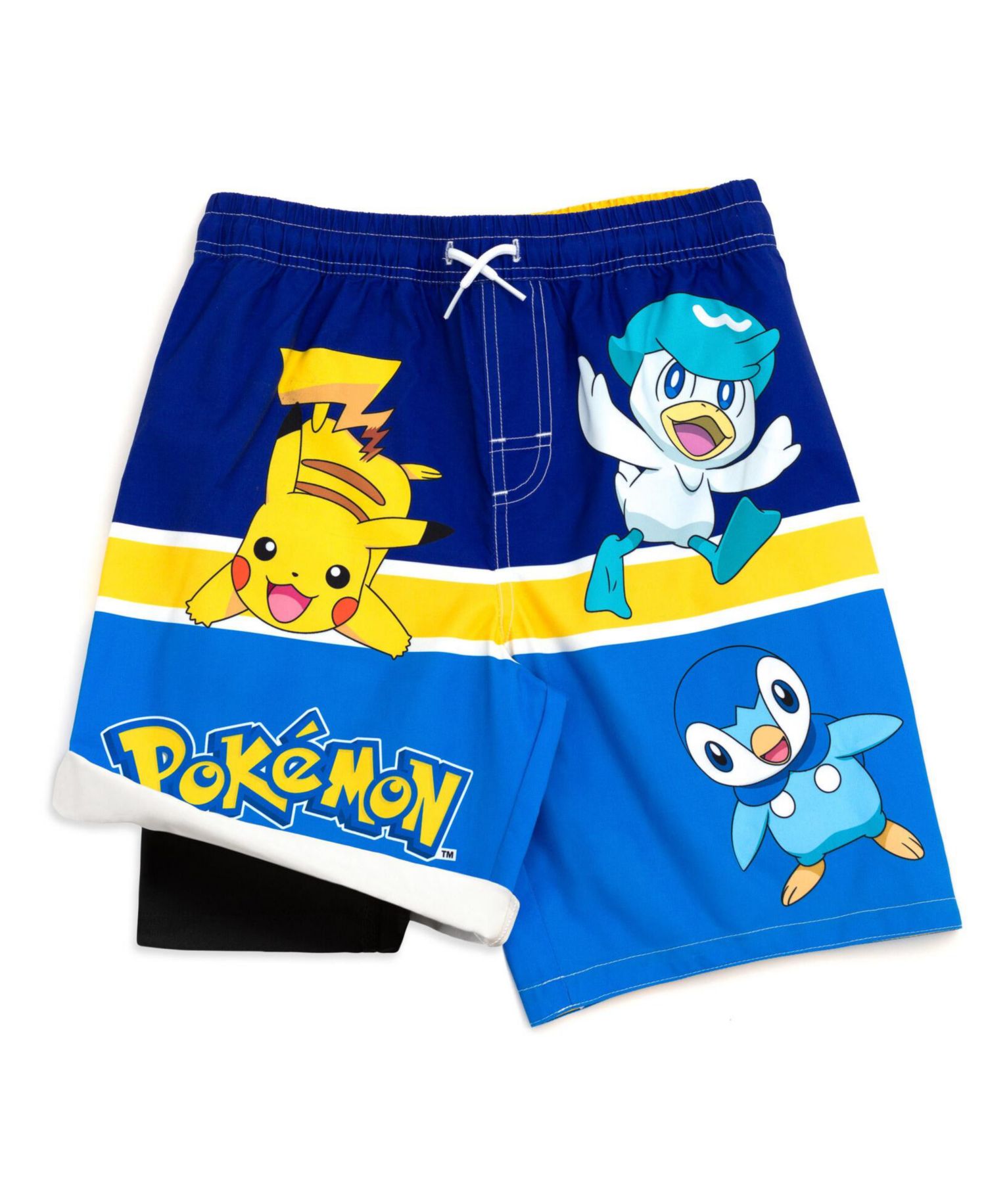 Boys Pikachu Compression UPF 50+ Swim Trunks Bathing Suit