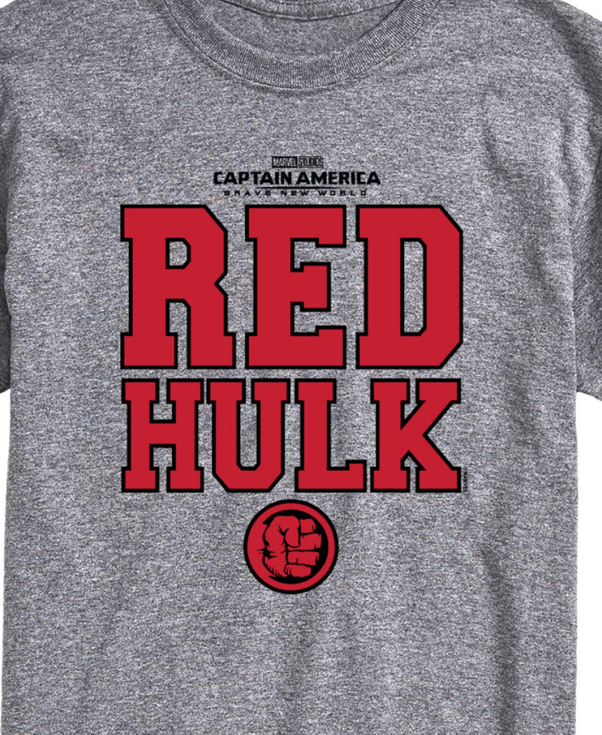 Airwaves Men's Captain America Brave New World Red Hulk Short Sleeve T-shirt In Gray