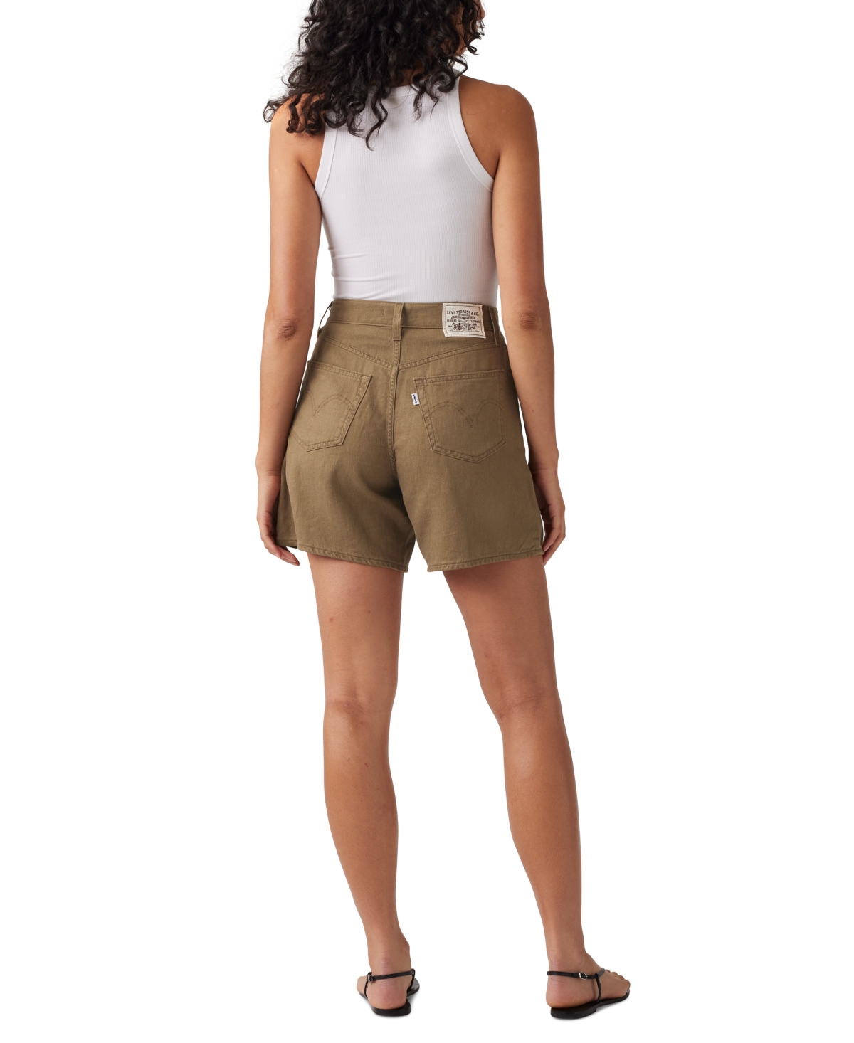 Levi's Premium Women's Cotton High Rise Baggy Shorts