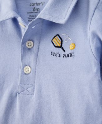 Baby Boys Pickleball Cotton Romper