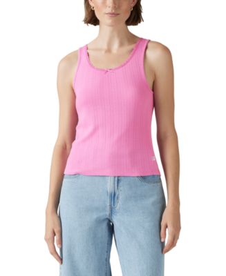 売れ筋商品|||リーバイス カットソー トップス レディース Women's Sweetie Pointelle Tank Top Olive Night Levi's Women's Sweetie Pointelle Tank Top - Macy's