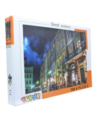 Street Scenery Night On The Town 500 Piece Jigsaw Puzzle