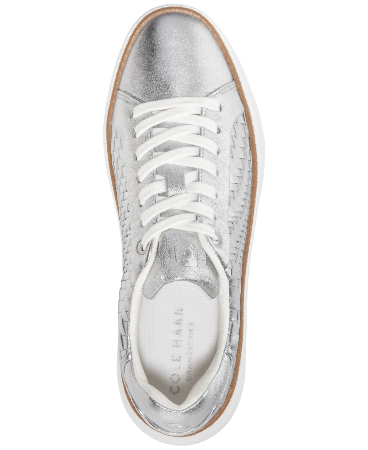 Shop Cole Haan Women's Grandpro Topspin Sneakers In Silver Gen Weave