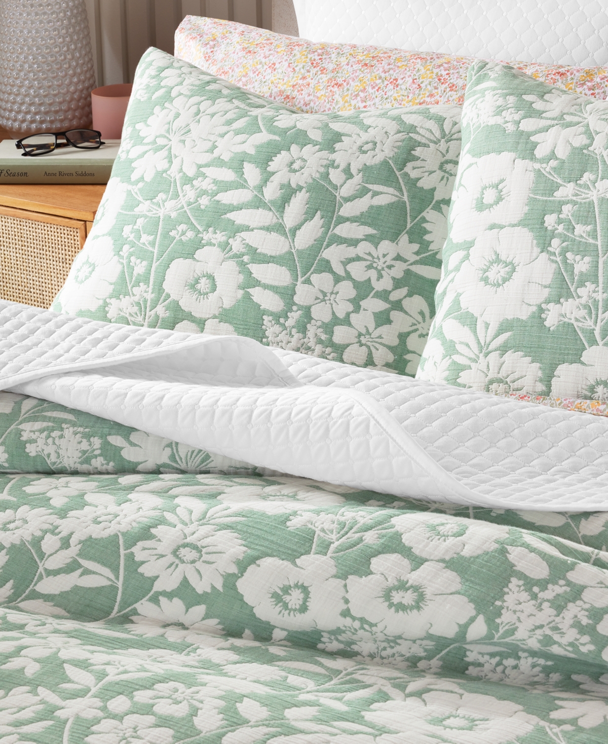 Charter Club Silhouette Floral 3-Pc. Duvet Cover Set, King, Exclusively at Macy's