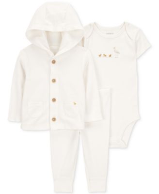 Carter's - Baby Chick Little Hooded Cardigan, Bodysuit & Pants, 3 Piece Set