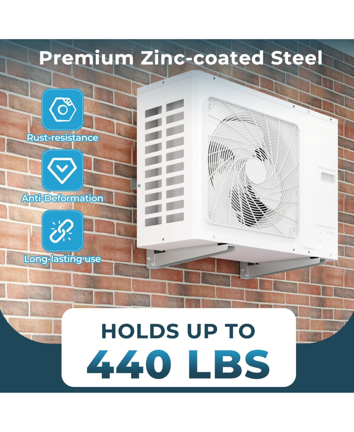 Mini Split Wall Mounting Bracket for 12000- Btu Universal Ductless Ac