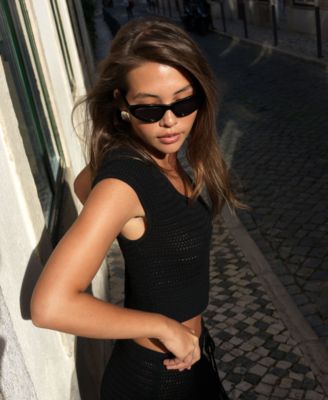 Women's Nellis Cotton Side-Slit Skirt