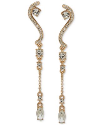 Emily in Paris - Gold-Tone Crystal Linear Earrings