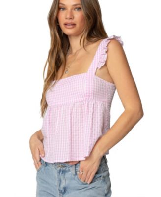 Women's Jenson Backless Gingham Top