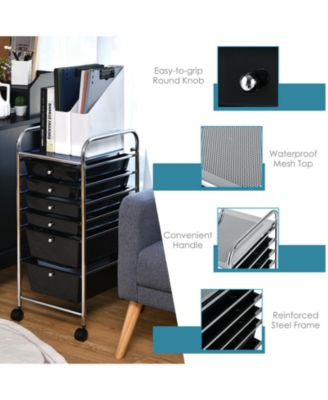 6 Drawers Rolling Storage Cart Organizer