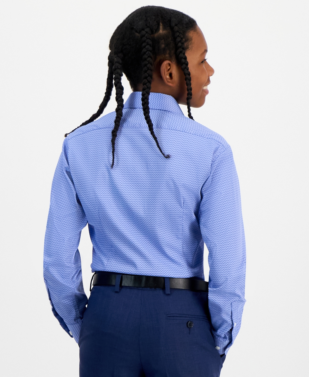 Andrew Marc Big Boys Classic Button Down Shirt In Blue