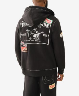 Men's Patch Big T Zip Hoodie