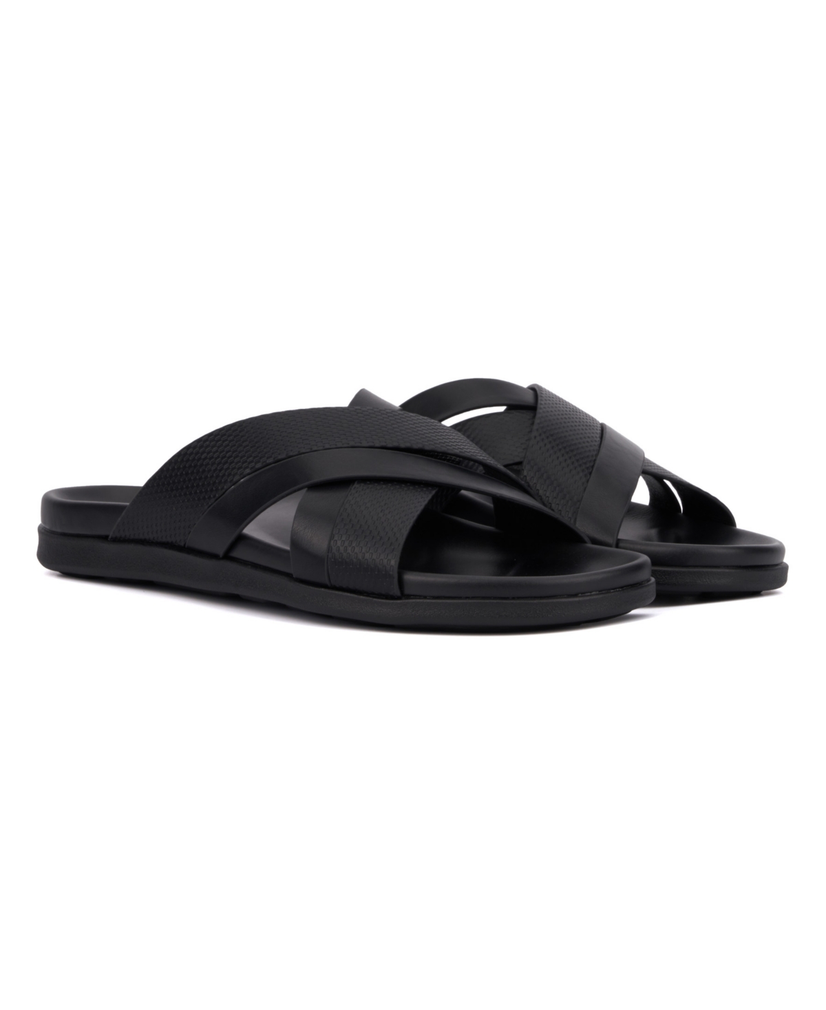 New York And Company Men's Deacon Slide Sandals In Black