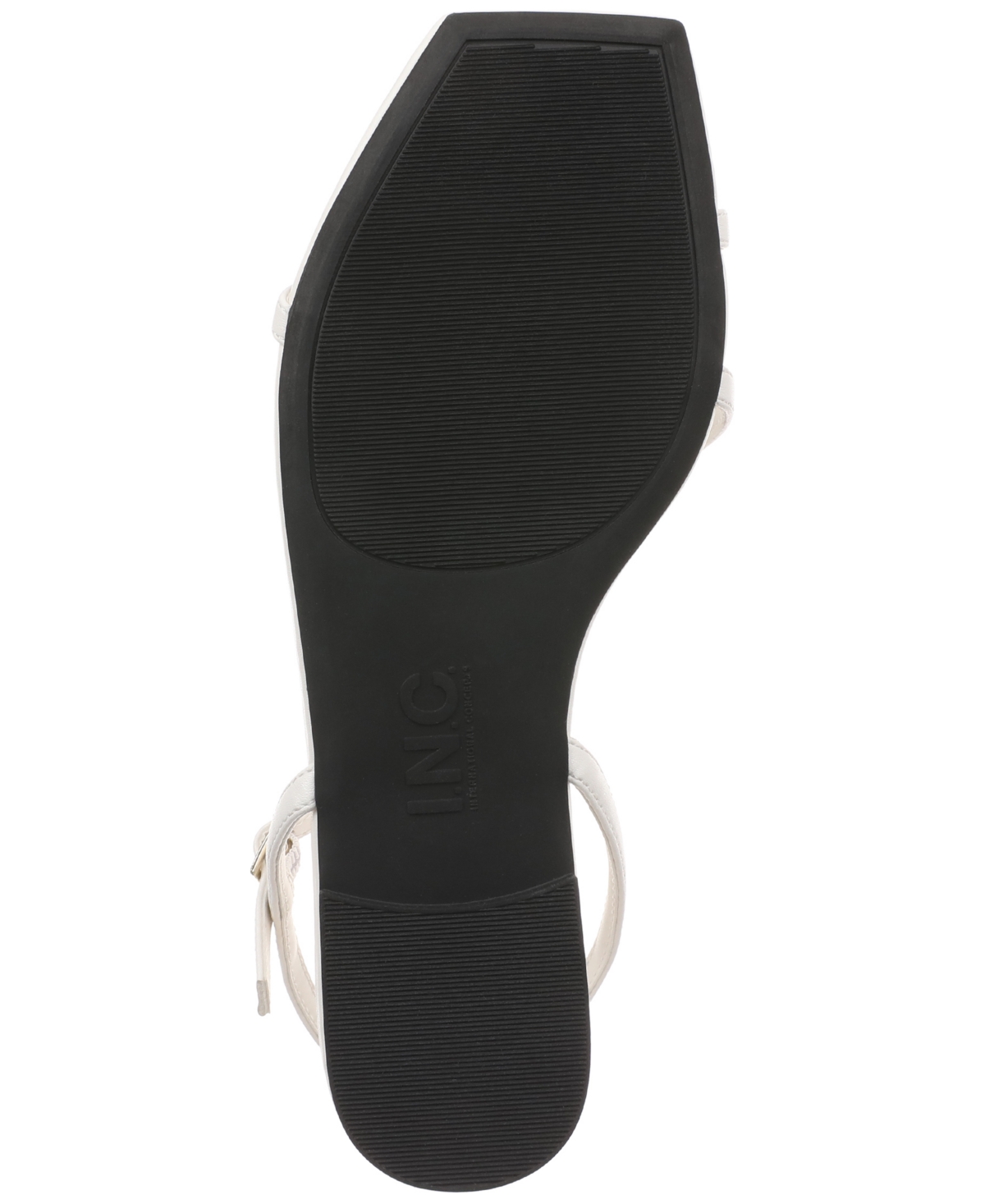 Shop Inc International Concepts Women's Zinaa Flat Sandals, Exclusively At Macy's In White Smooth