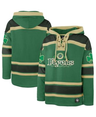 '47 Brand - Men's Kelly Green Philadelphia Flyers St. Patrick's Day McLucky Superior Lacer Pullover Hoodie