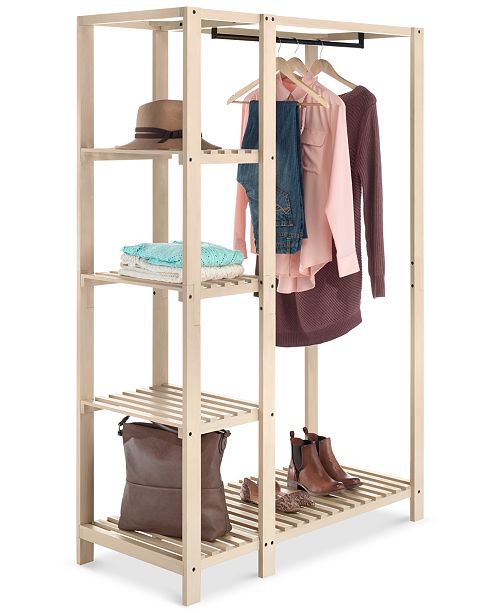 Whitmor WoodSlat Wardrobe & Reviews Cleaning & Organization Home