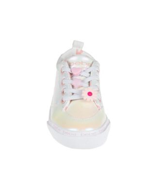 Toddler Girls Printed Flower Lining with Charms Sneakers