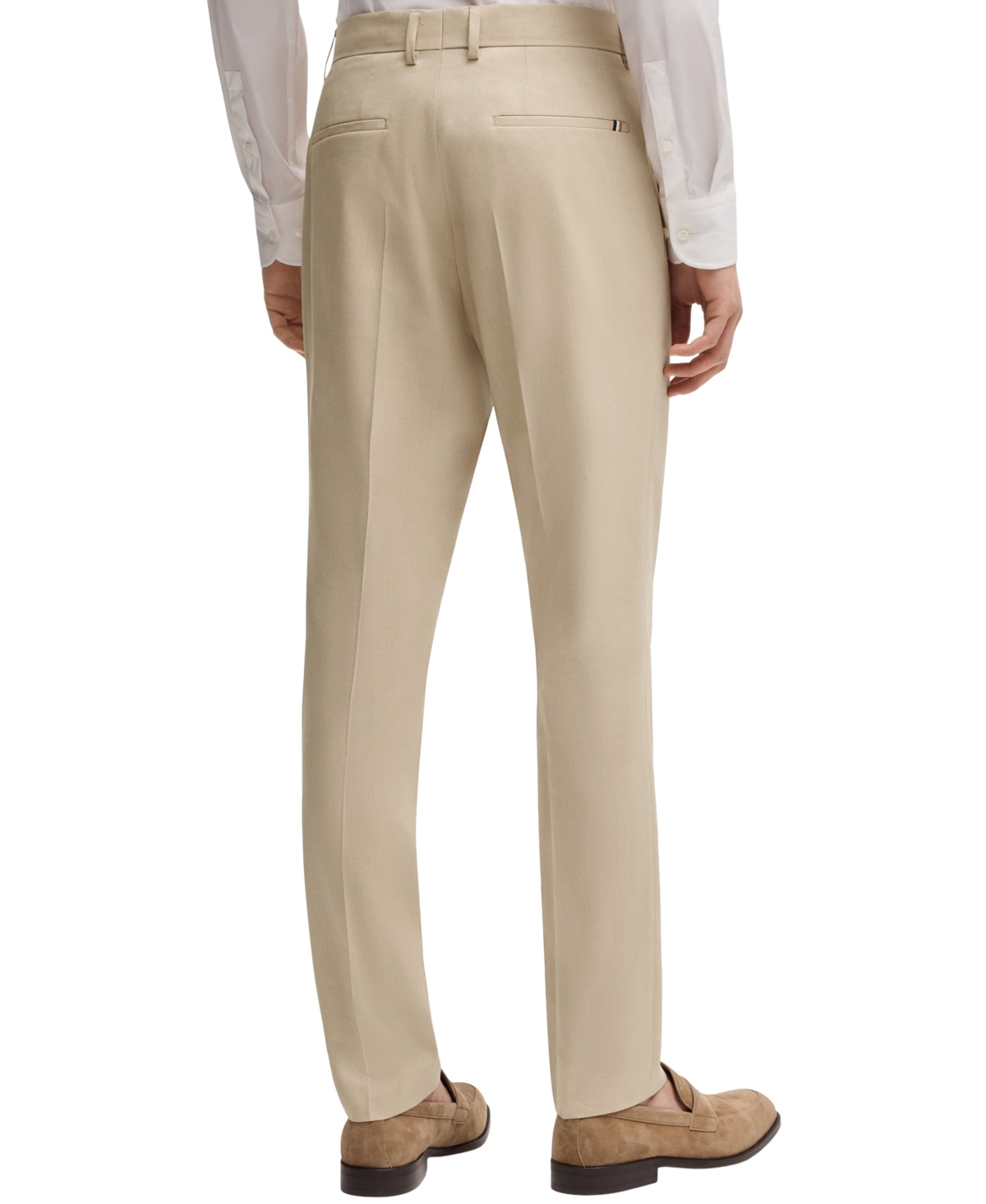 Hugo Boss Boss By  Men's Stretch Chiffon Formal Trouser Pants In Open Beige