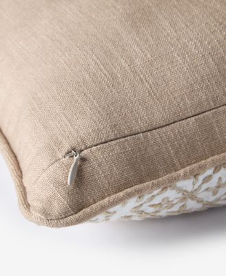 Embroidered Tiles Decorative Pillow, 20" x 20", Exclusively at Macy's