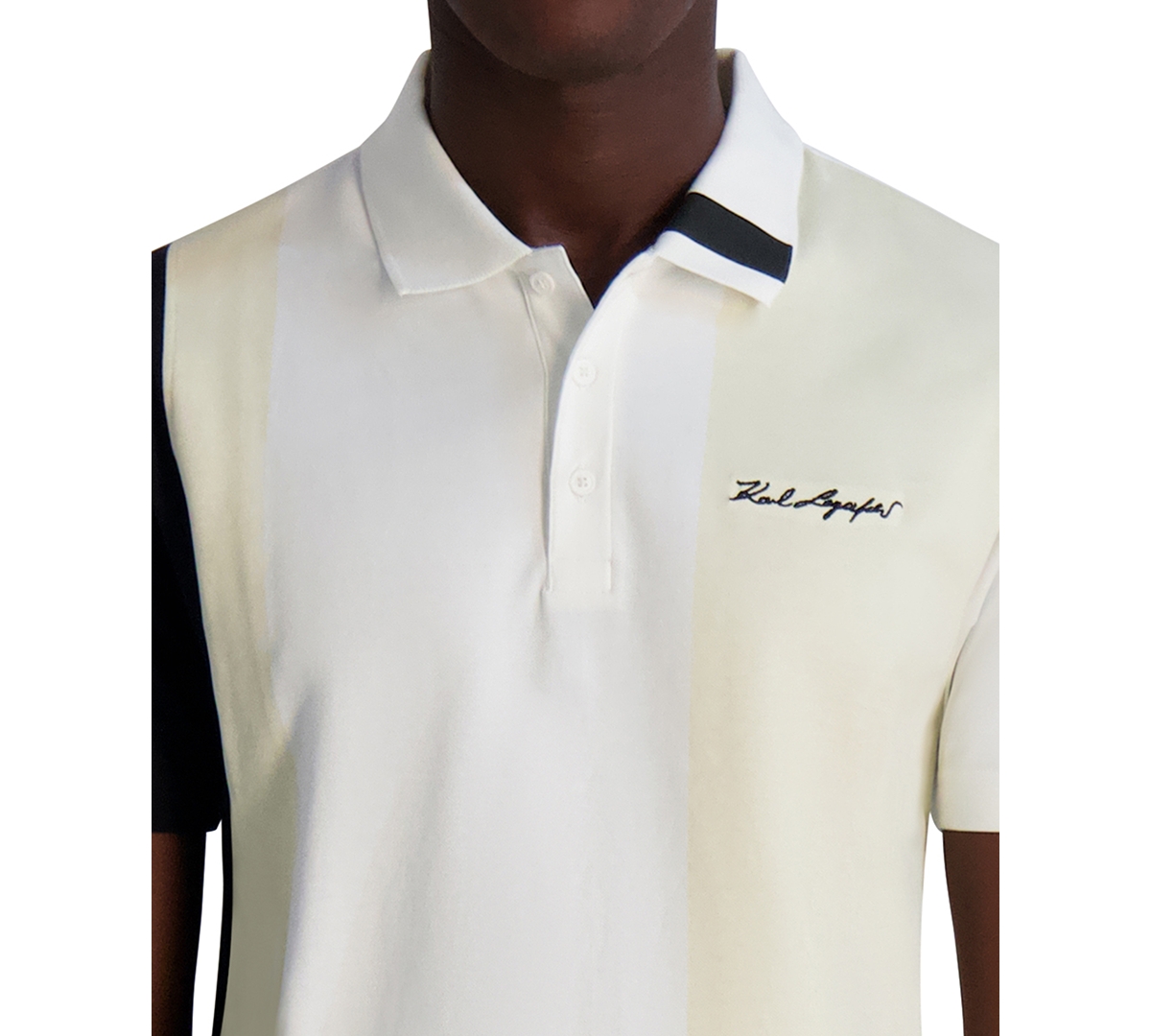 Karl Lagerfeld Men's Regular-fit Colorblocked Polo Shirt