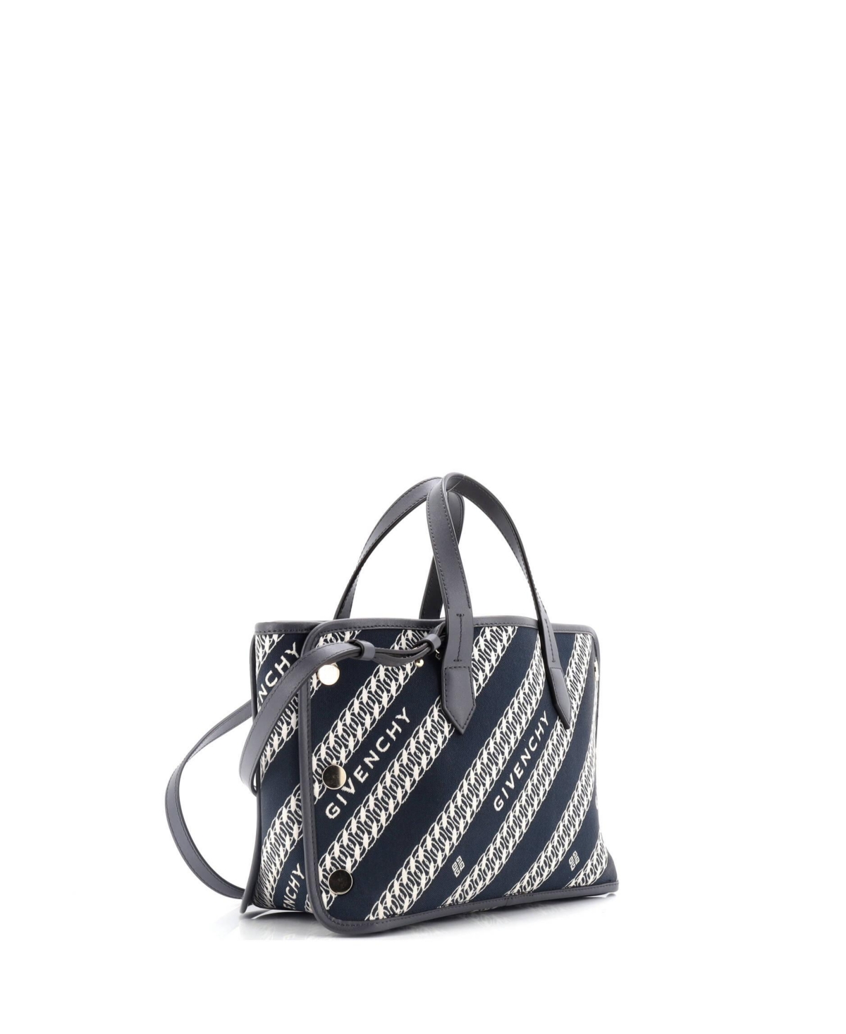 Pre-Owned Givenchy Mini Bond Shopper Tote Logo Jacquard Canvas
