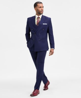 Men's Classic-Fit Solid Double-Breasted Suit Separate Jacket