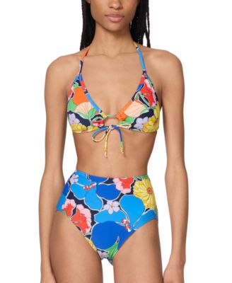 Women's Printed Tie-Front Bikini Top
