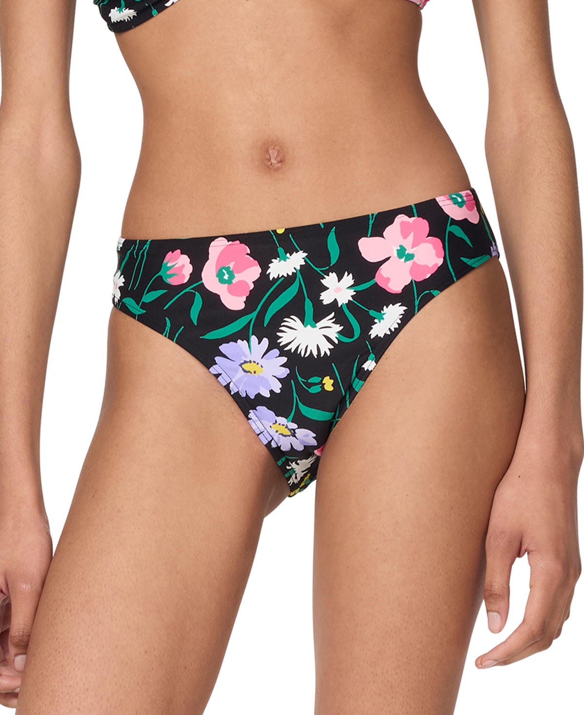 Women's Printed High-Cut Bottoms - Black Multi