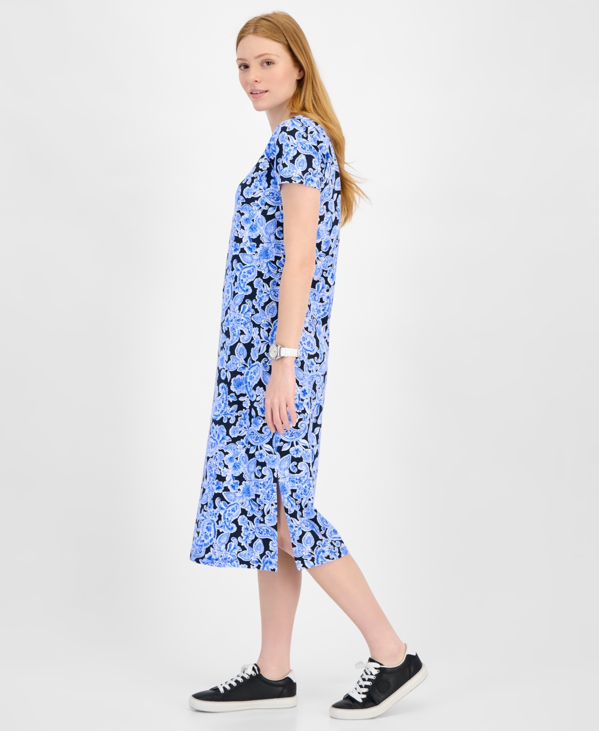 Tommy Hilfiger Women's Paisley-print V-neck Midi Dress