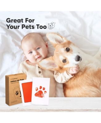 4pk Inkless Ink Pad for Baby Hand and Footprint Kit, Clean Touch Dog Paw, Dog Nose Print Kit, Baby & Pet Safe