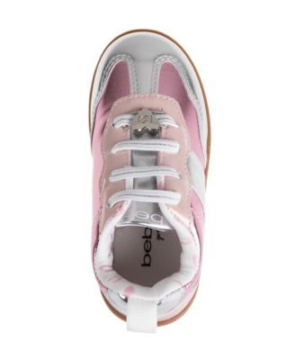 Toddler Girls Heart Lace Plate and Printed Lining Sneakers