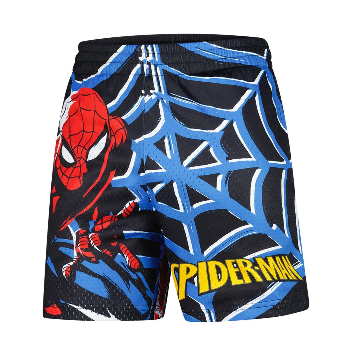 Мужские шорты Lids Black Spider-Man Big Print Mesh — фото 3