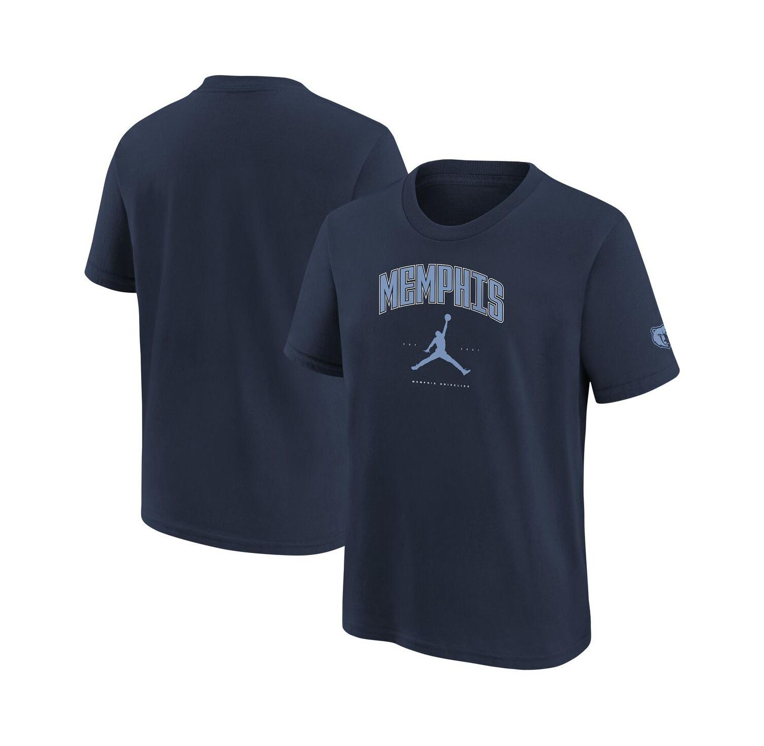 Big Boys and Girls Navy Memphis Grizzlies Essential Cities T-Shirt