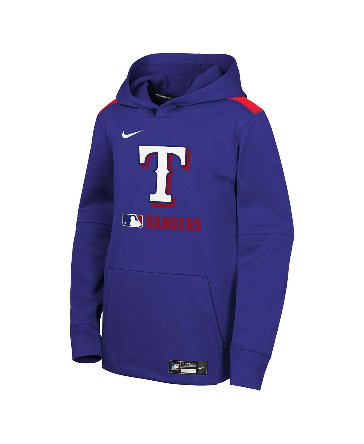 Nike Big Boys And Girls Royal Texas Rangers Authentic Collection Performance Pullover Hoodie In Royal
