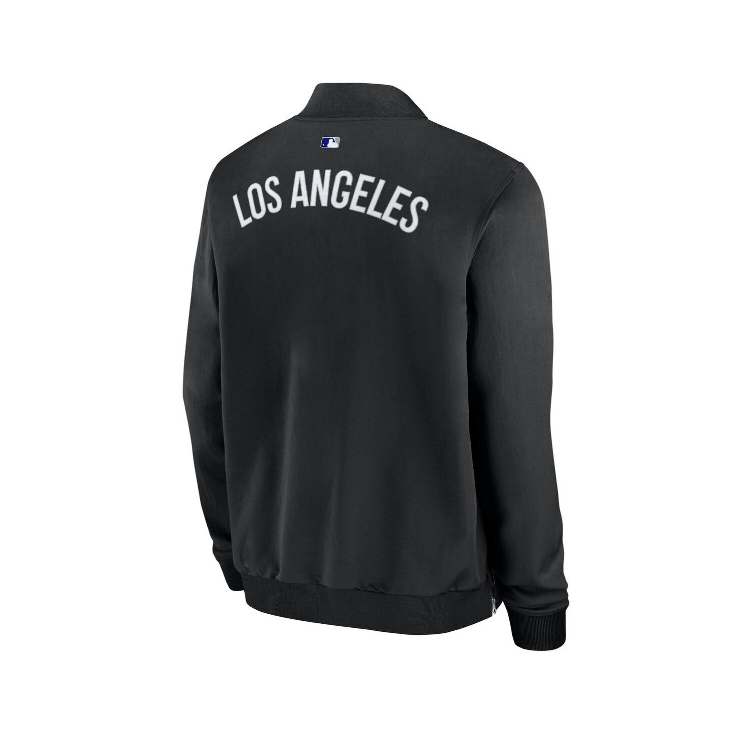 Men's Anthracite Los Angeles Dodgers Authentic Collection Dugout Full-Zip Bomber Jacket