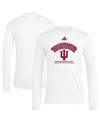 adidas - Men's White Indiana Hoosiers Together On-Court Pregame Long Sleeve T-Shirt