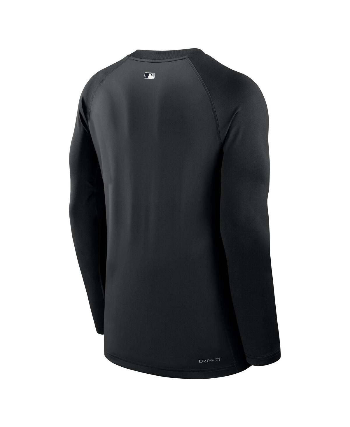 Nike Men's Black Chicago White Sox Authentic Collection Game Time Raglan Performance Long Sleeve T-shirt In Black