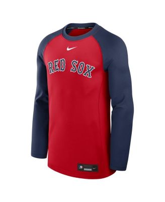 Men's Red/Navy Boston Red Sox Authentic Collection Game Time Raglan Performance Long Sleeve T-Shirt