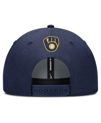 Men's Navy Milwaukee Brewers Rise Gaberdine Adjustable Hat