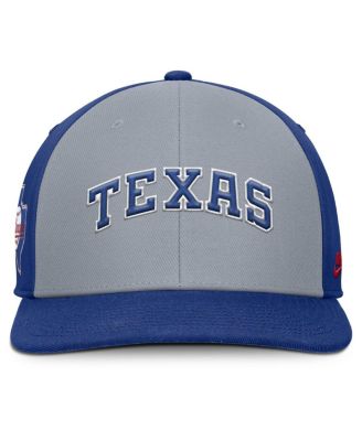 Men's Gray/Royal Texas Rangers Pro Performance Snapback Hat