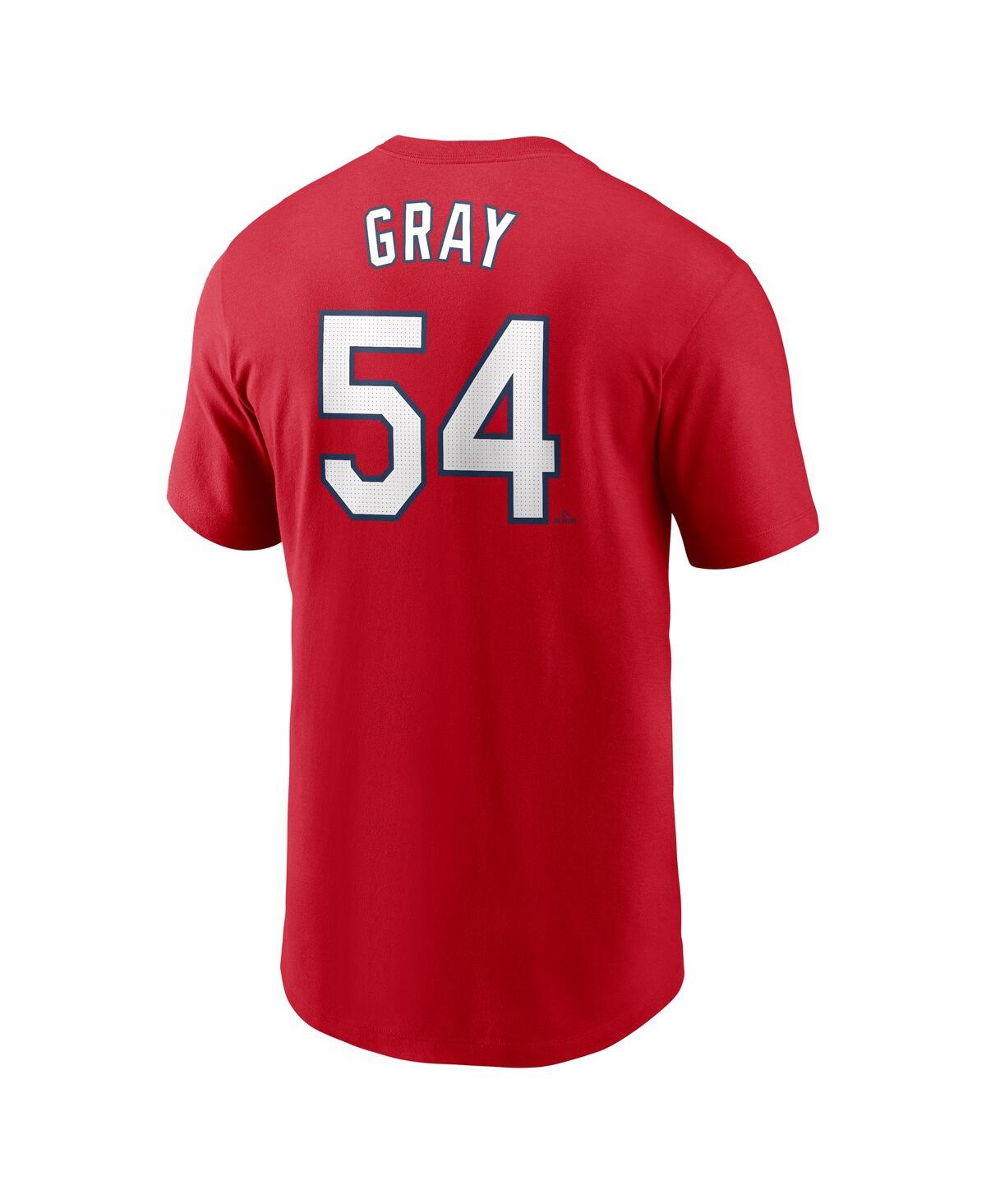 NIKE MEN'S SONNY GRAY RED ST. LOUIS CARDINALS FUSE NAME NUMBER T-SHIRT 