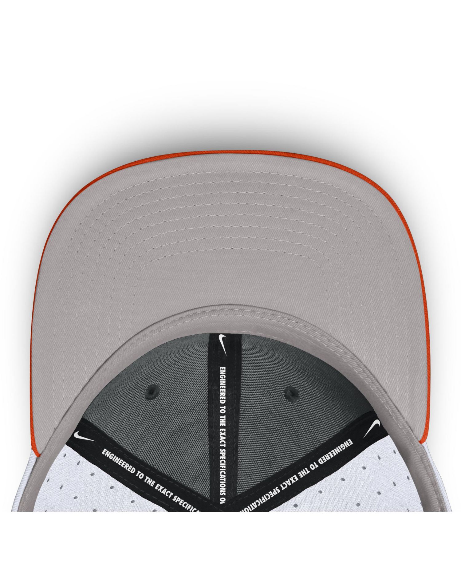 Men's White Clemson Tigers On-Field Dugout True Performance Fitted Hat