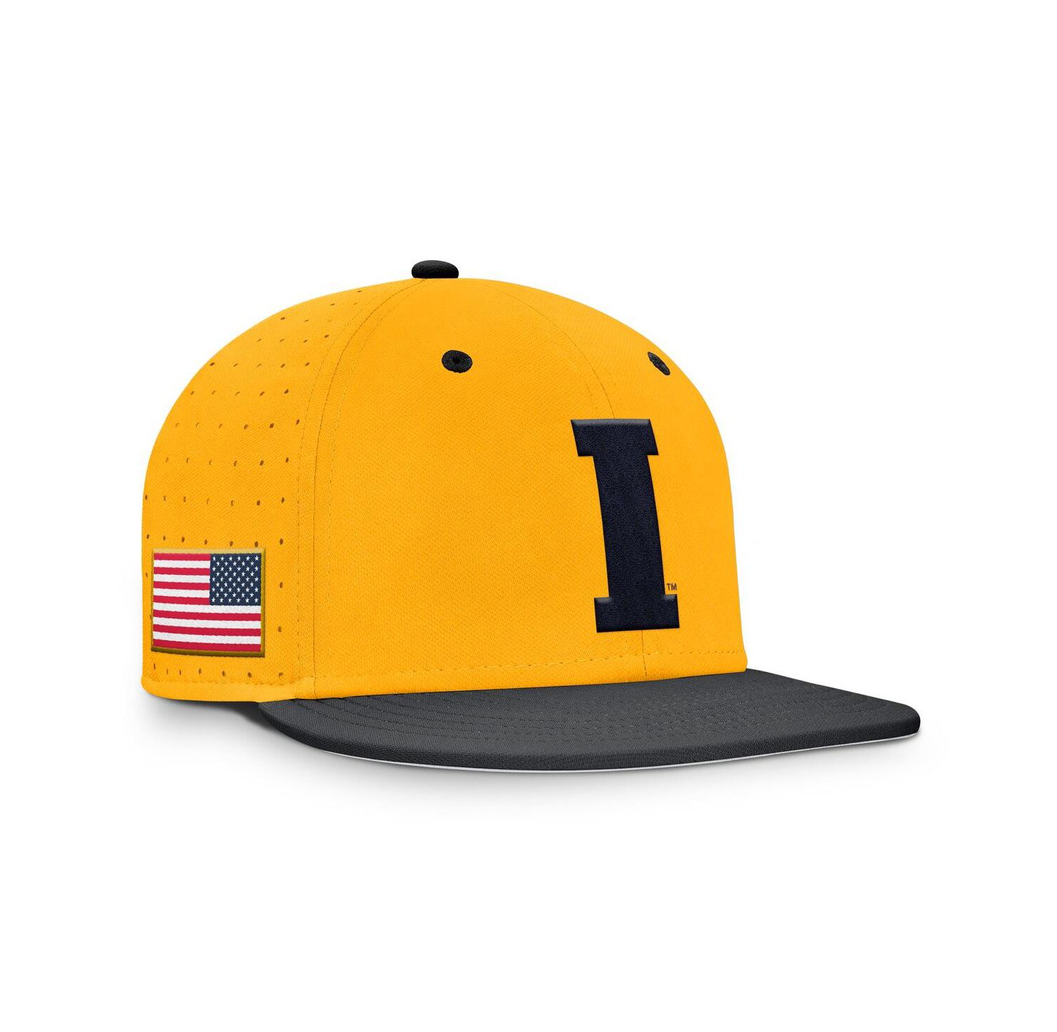 Men's Gold Iowa Hawkeyes On-Field Dugout True Performance Fitted Hat