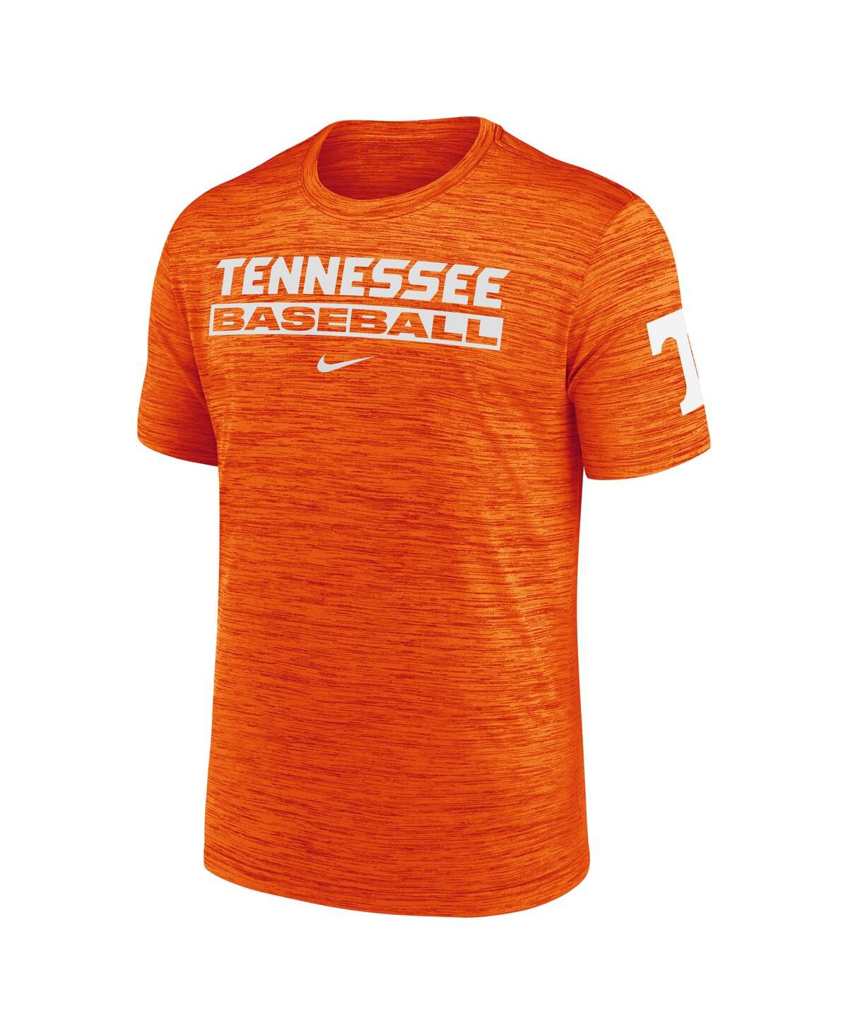 Nike Tennessee Volunteers Velocity Baseball Wordmark Stack  Men's Dri-fit College T-shirt In Orange